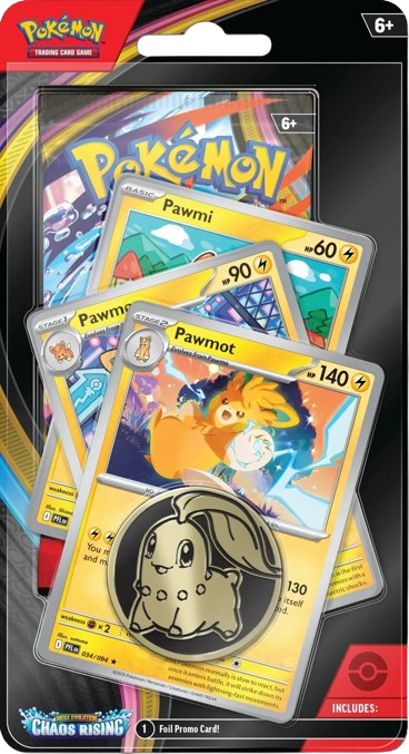 Pokémon TCG: Mega Evolution-Chaos Rising Pawmot Premium Checklane Blister Pack